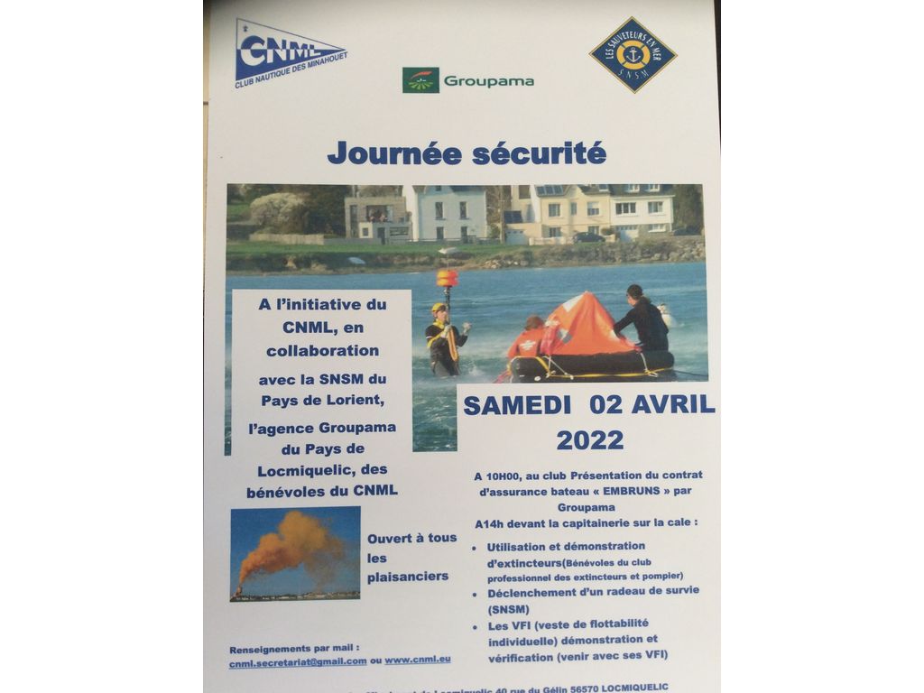 Samedi 02 avril 2022 « Journée Sécurité », programme: