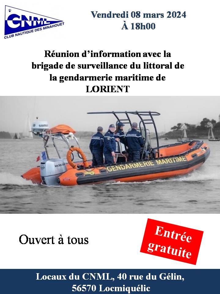 Réunion d’information avec la Gendarmerie Maritime de Lorient